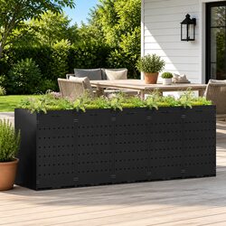Specifications of the 5 Bin Wheelie Bin Storage Black 340 x 77.5 x 121.5 cm