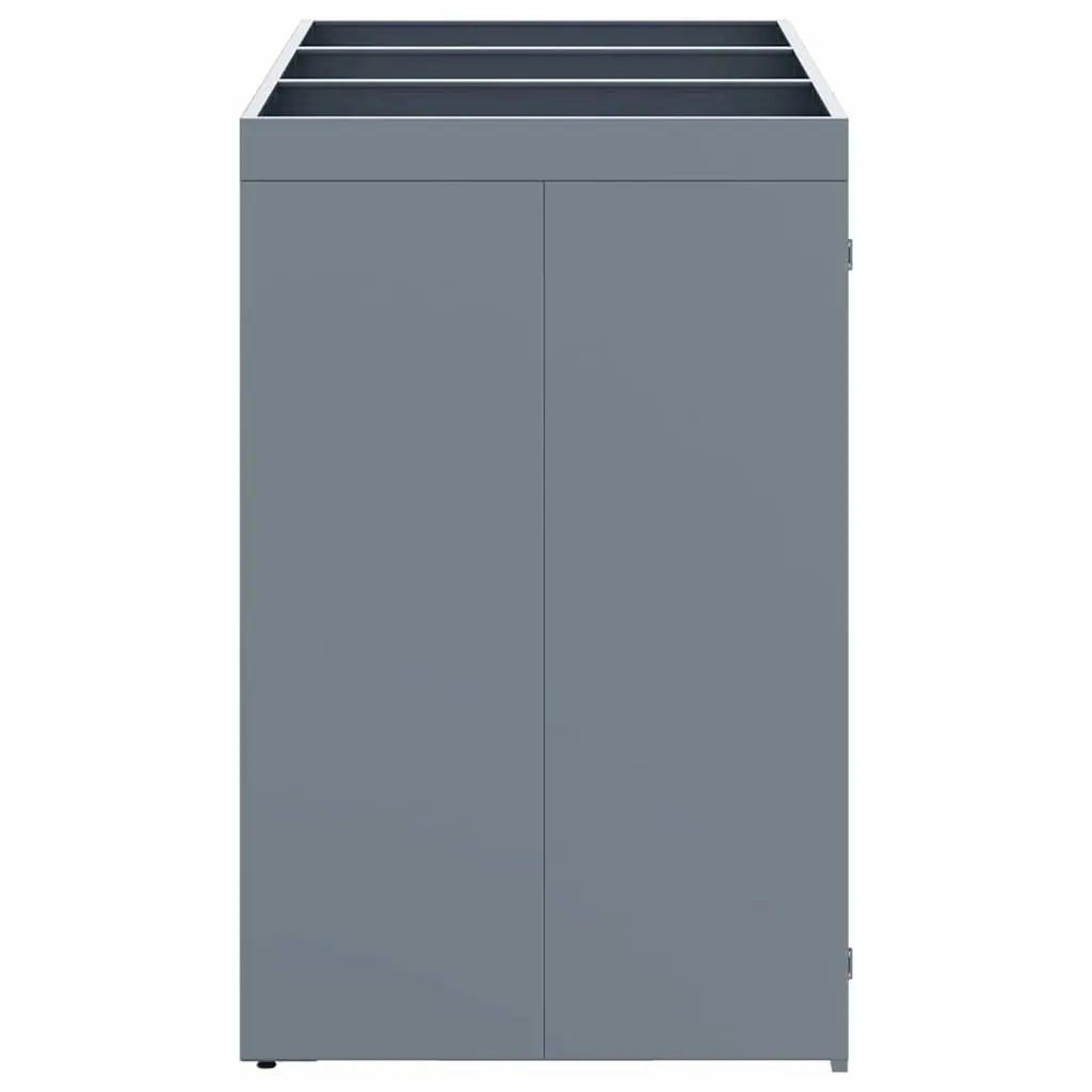 Wheelie Bin Storage for Outdoor Garden Light Grey 3 Bins