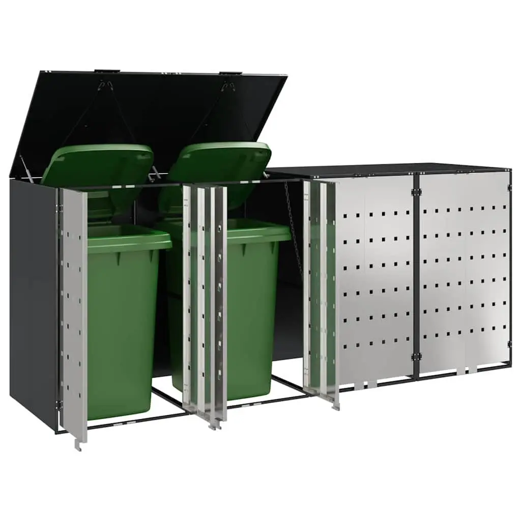 Wheelie Bin Storage Shed Outdoor Garden Waste Container Enclosure 3 Bins