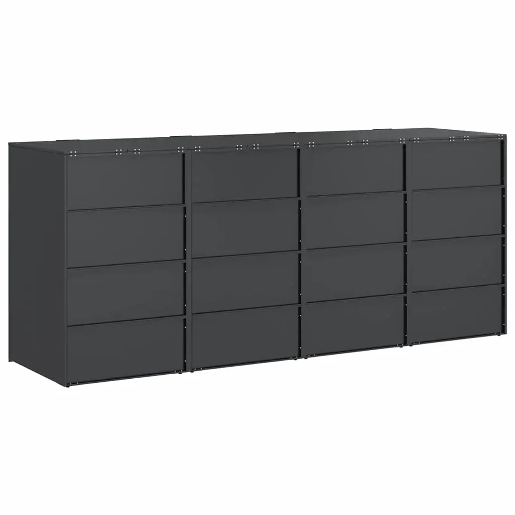 Wheelie Bin Storage Shed Outdoor Garden Waste Container Enclosure 3 Bins
