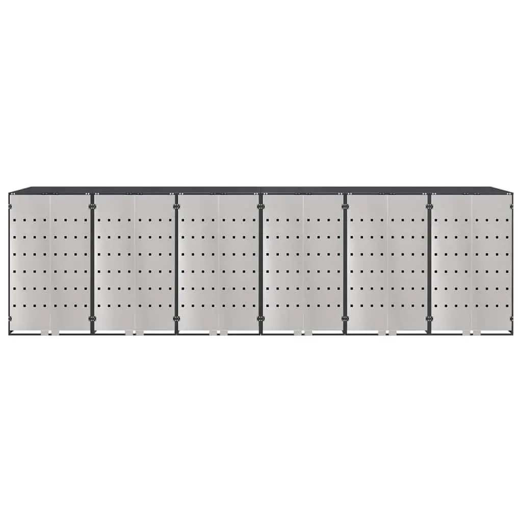 Wheelie Bin Storage Enclosure for 3 Bins Anthracite Modern Garden Waste