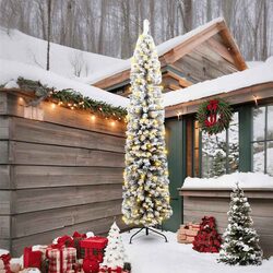 240cm Green Artificial Christmas Tree with 300 LED Lights