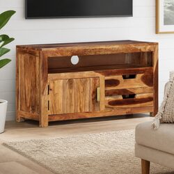 Wooden TV Cabinet Specifications: 90x34.5x50 cm Acacia