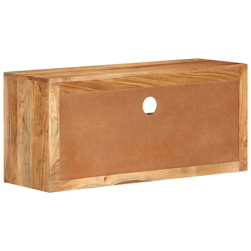 TV Cabinet Living Room 88x30x40cm Solid Wood Acacia Brown Entertainment Stand Storage Shelf