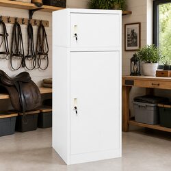 Saddle Storage Locker: 53x53x140 cm, Steel Construction