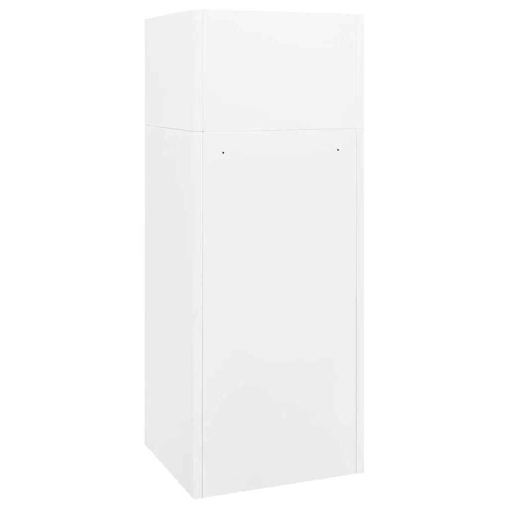 Saddle Cabinet White 53x53x140 cm Steel Tack Locker Stable Storage Cupboard