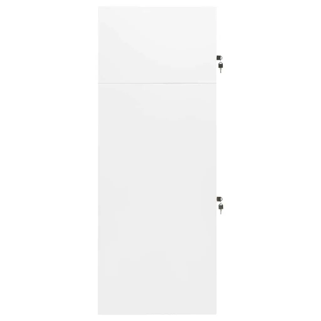 Saddle Cabinet White 53x53x140 cm Steel Tack Locker Stable Storage Cupboard