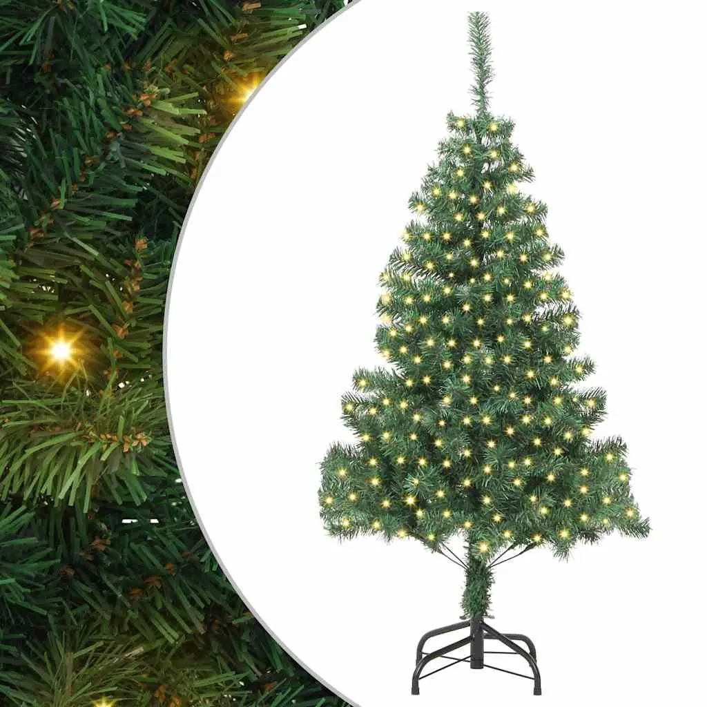 Artificial Christmas Tree Indoor 180cm Green PVC Cone Shape with LED Lights