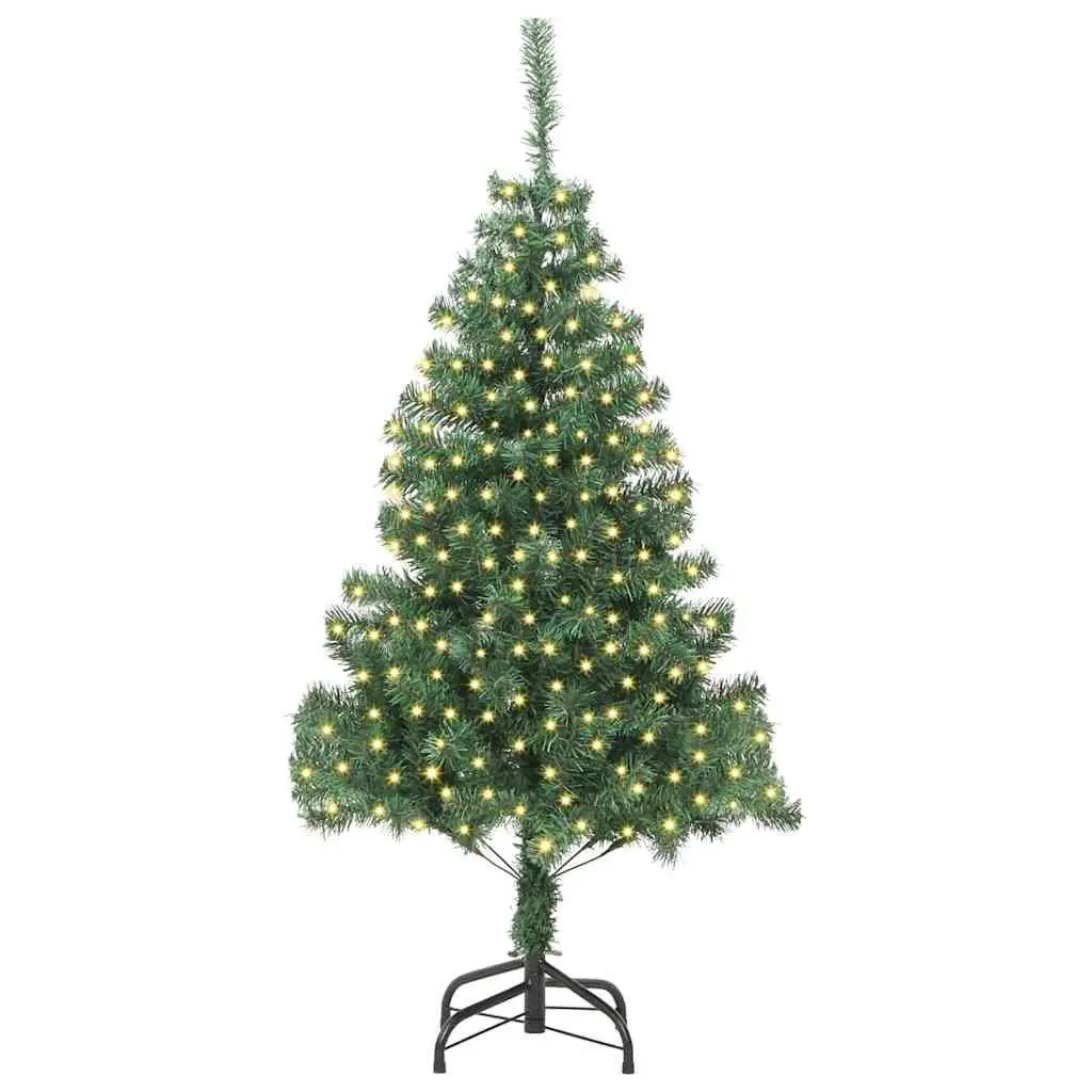 Artificial Christmas Tree Indoor 180cm Green PVC Cone Shape with LED Lights
