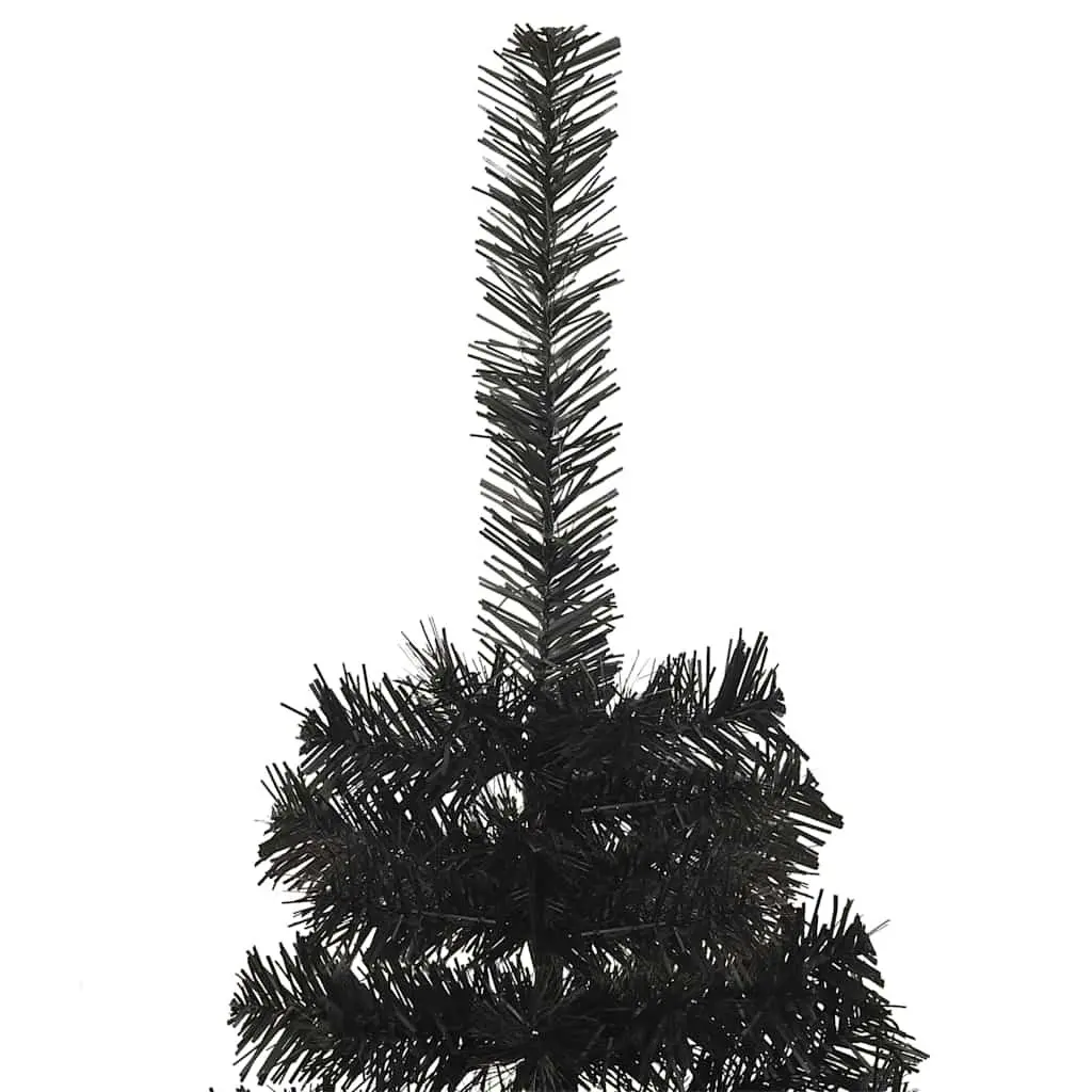 Artificial Christmas Tree Indoor Outdoor 180cm Black with 300 LED Lights