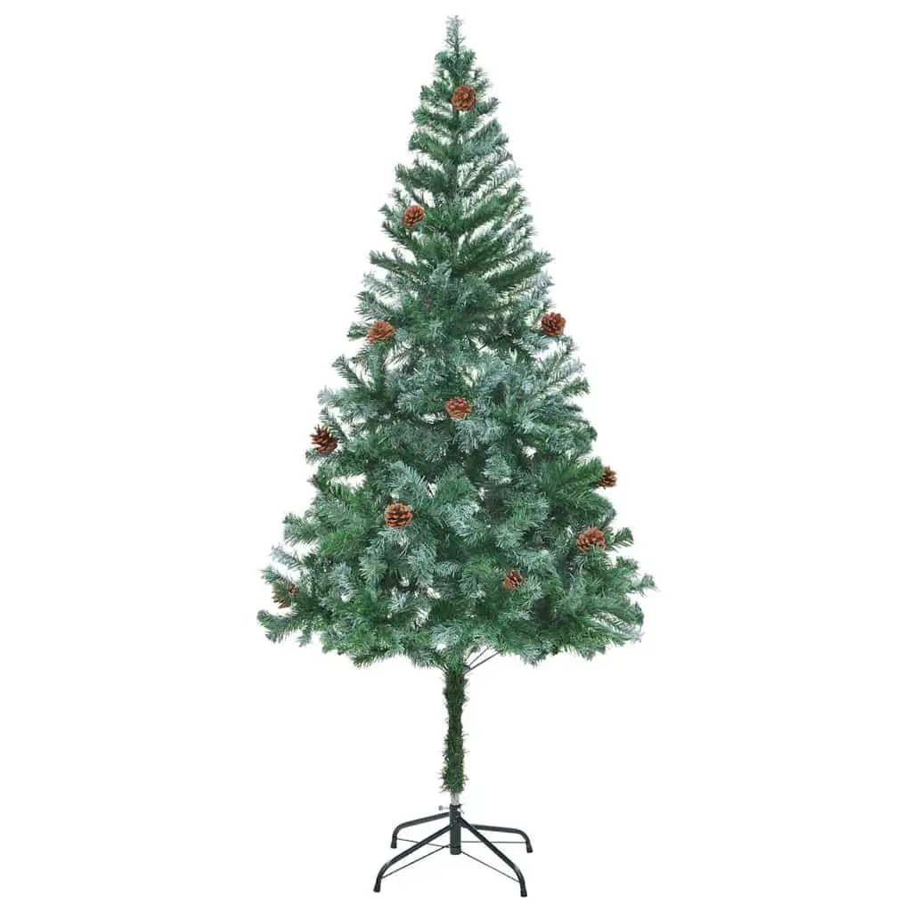 Artificial Christmas Tree Indoor 180cm Green Cone Textured PVC LED Lights
