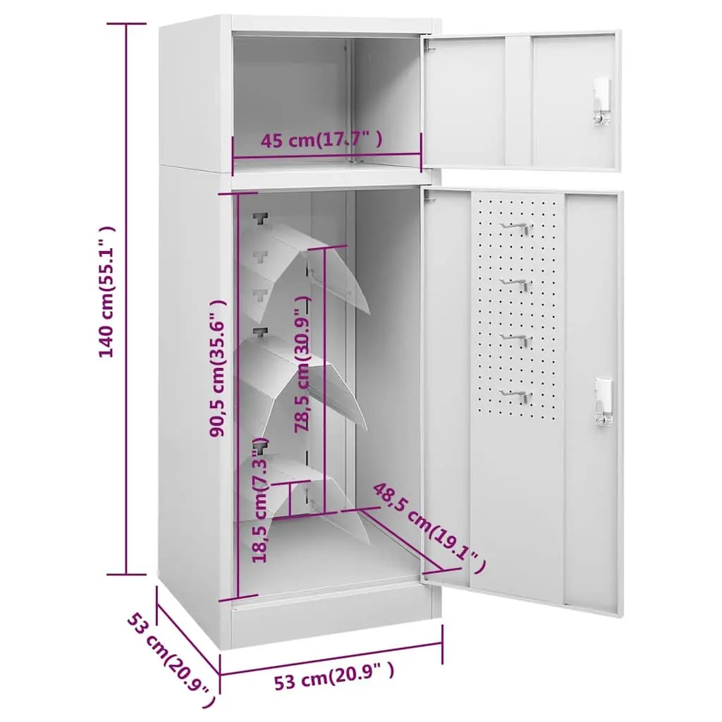 Saddle Cabinet for Tack Room or Stable 53 x 53 x 140 cm