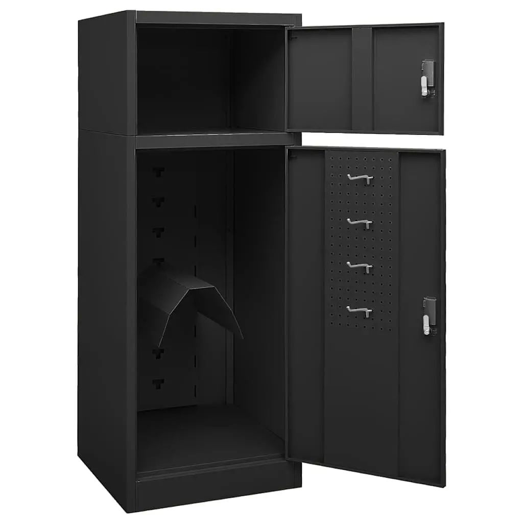 Saddle Cabinet Storage Locker Anthracite 53x53x140cm Tack Room Equipment