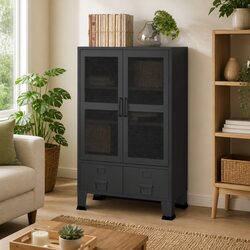 Industrial Storage Chest: 70W x 40D x 115H cm, Anthracite