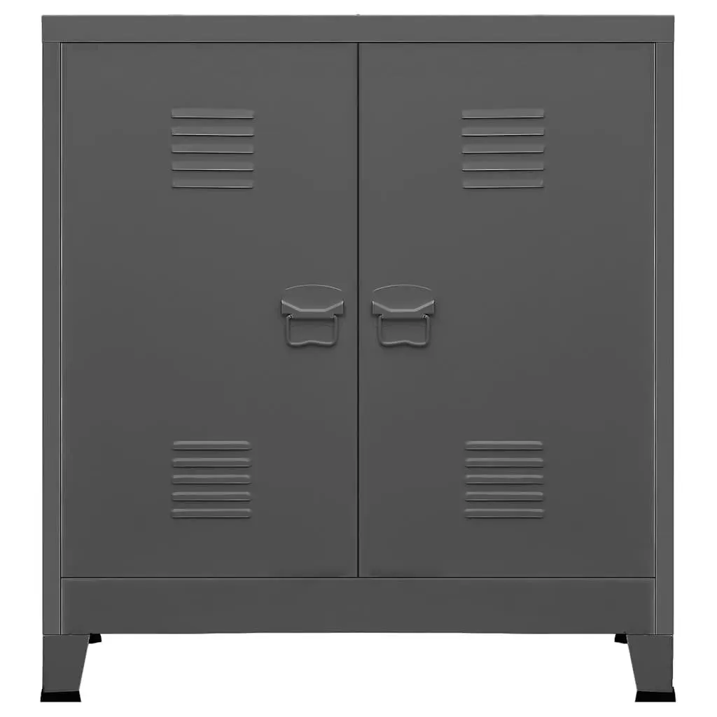 Industrial Storage Chest for Office and Home 90x40x100cm Steel Cabinet with Shelves
