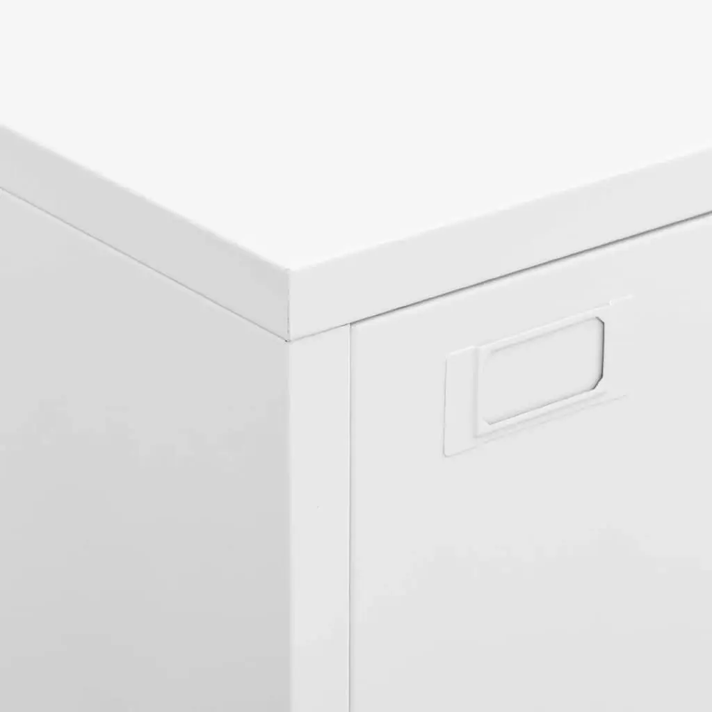 Metal Cabinet 6 Door Storage Organizer White for Industrial Use 75x40x115cm