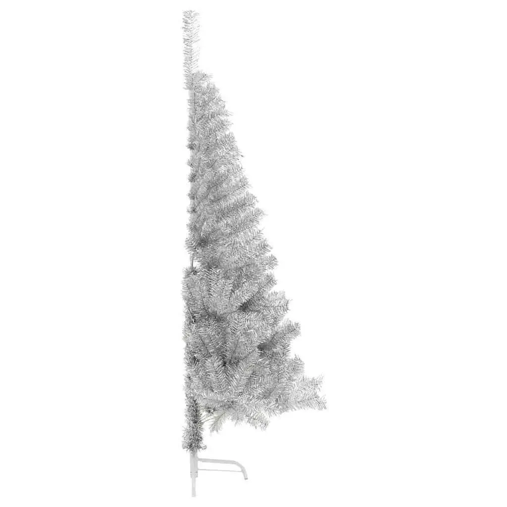 Artificial Christmas Tree Indoor Outdoor 180cm Silver Cone Pre-lit LED Warm White Lights