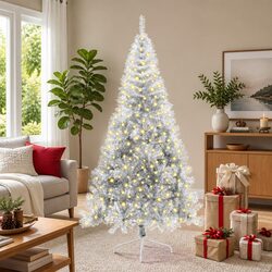210cm Silver Pre-lit Christmas Tree Specifications