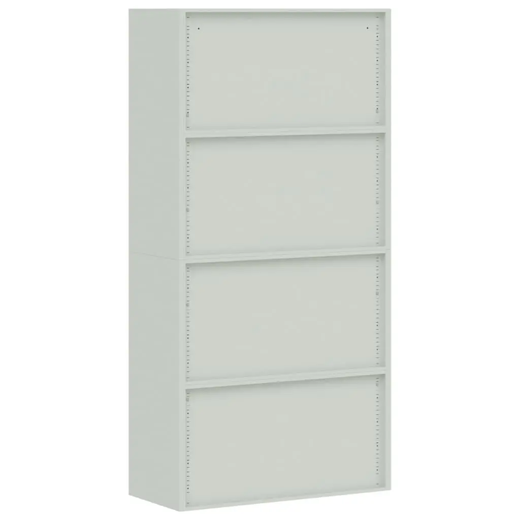 File Cabinet Grey Steel Office Storage Cupboard 90 x 40 x 180 cm