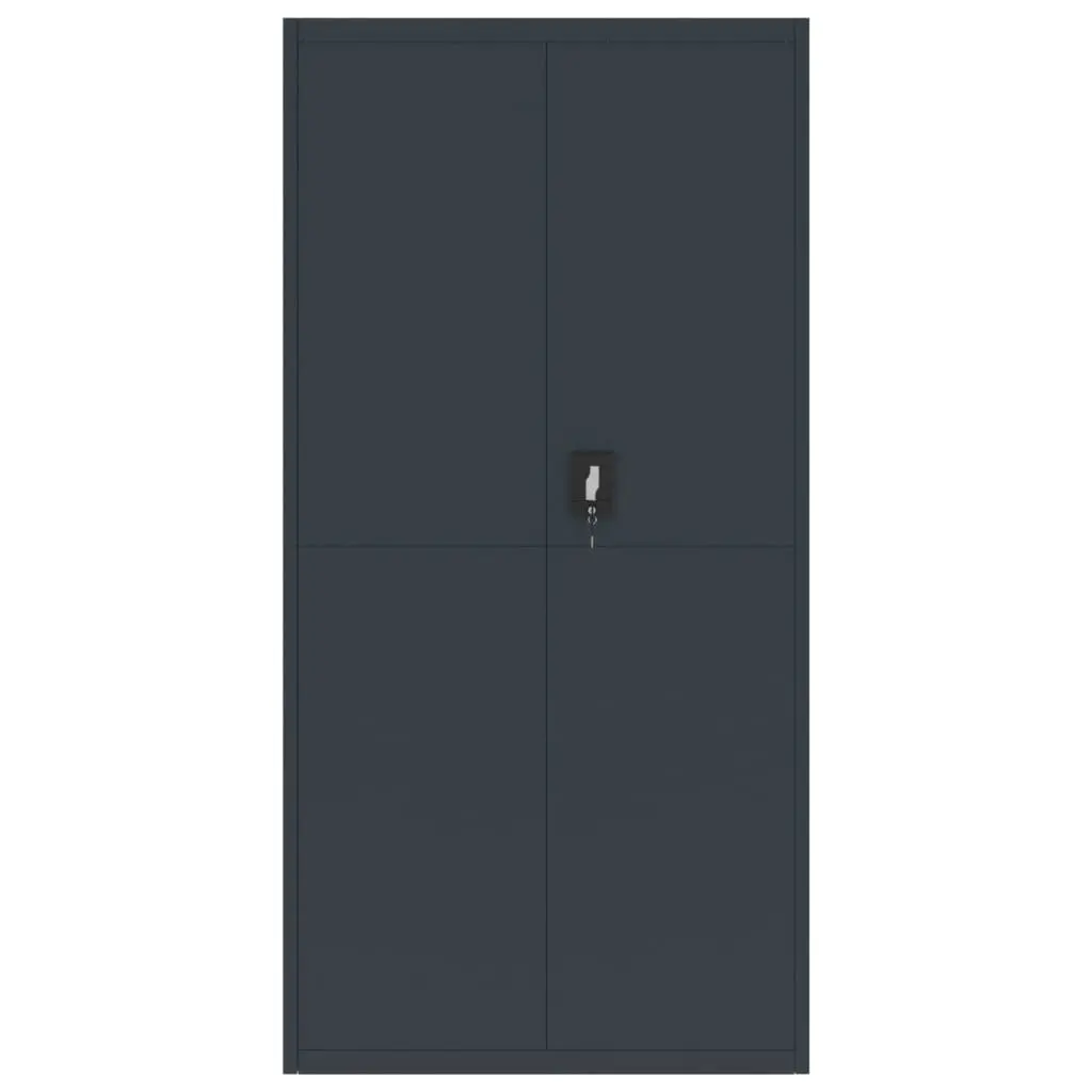 File Cabinet Anthracite 90x40x180cm Steel Storage Lockable Adjustable Shelves