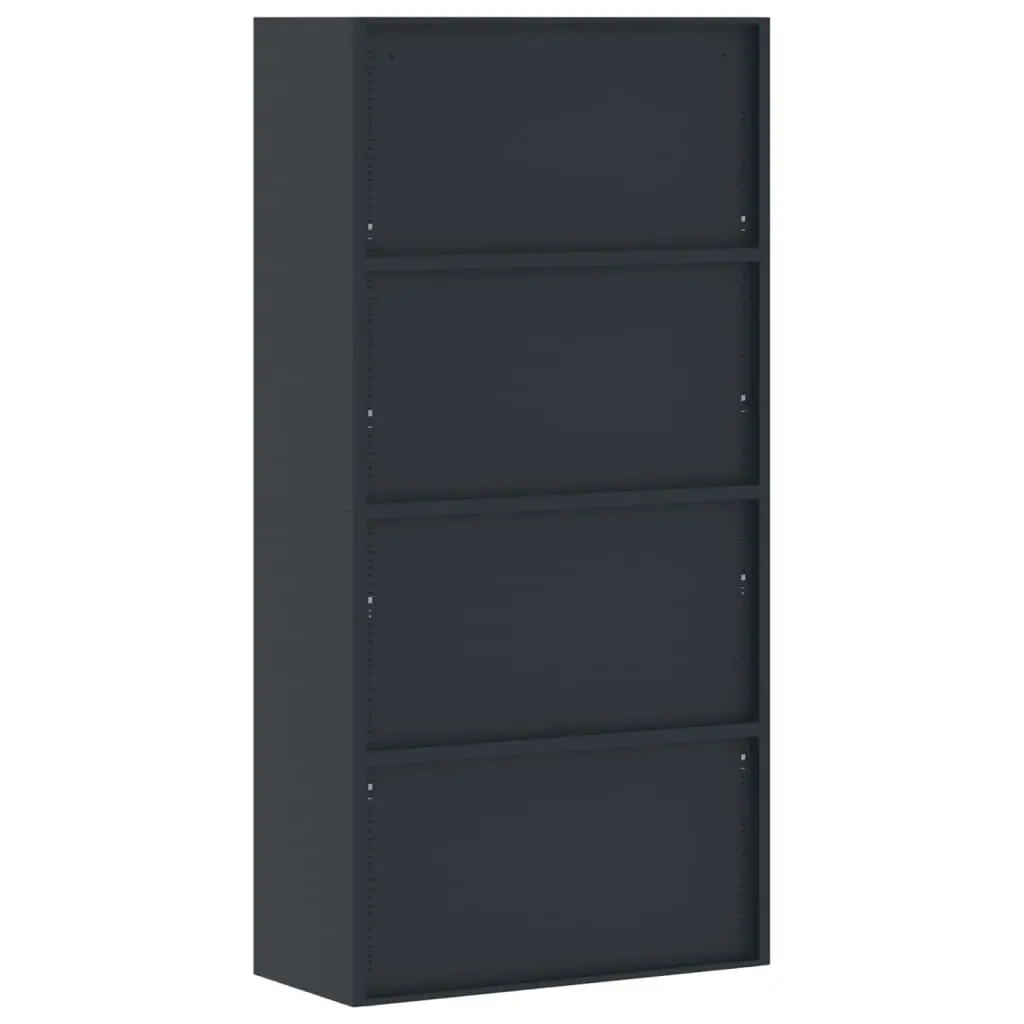 File Cabinet Anthracite 90x40x180cm Steel Storage Lockable Adjustable Shelves