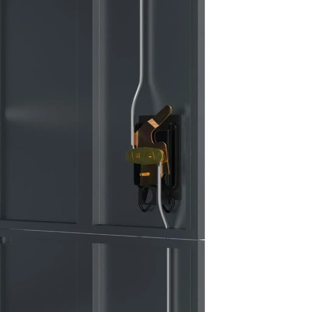 File Cabinet Anthracite 90x40x180cm Steel Storage Lockable Adjustable Shelves