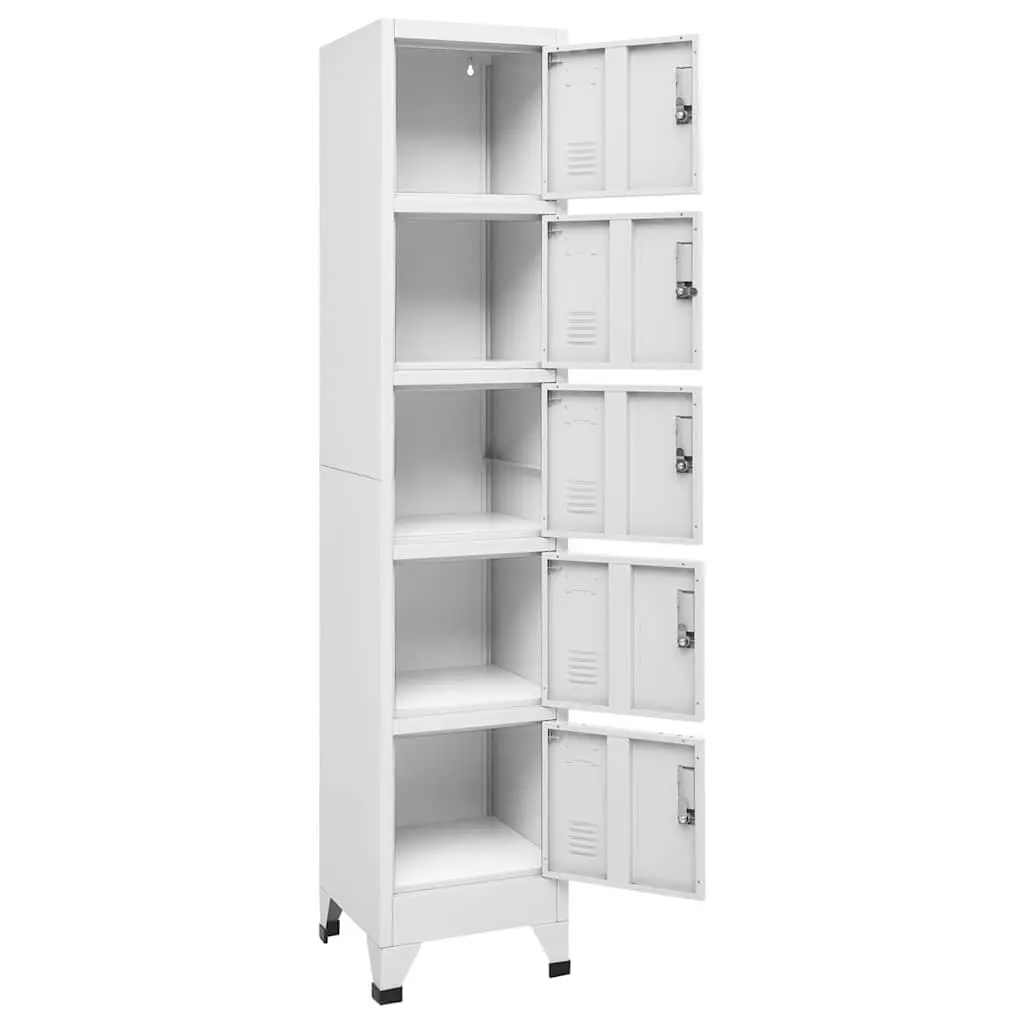 Steel Locker Cabinet Grey Storage Unit for Office School 38W x 40D x 180H cm