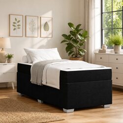 90 x 190 cm Black Bed Frame and Mattress Set Specifications