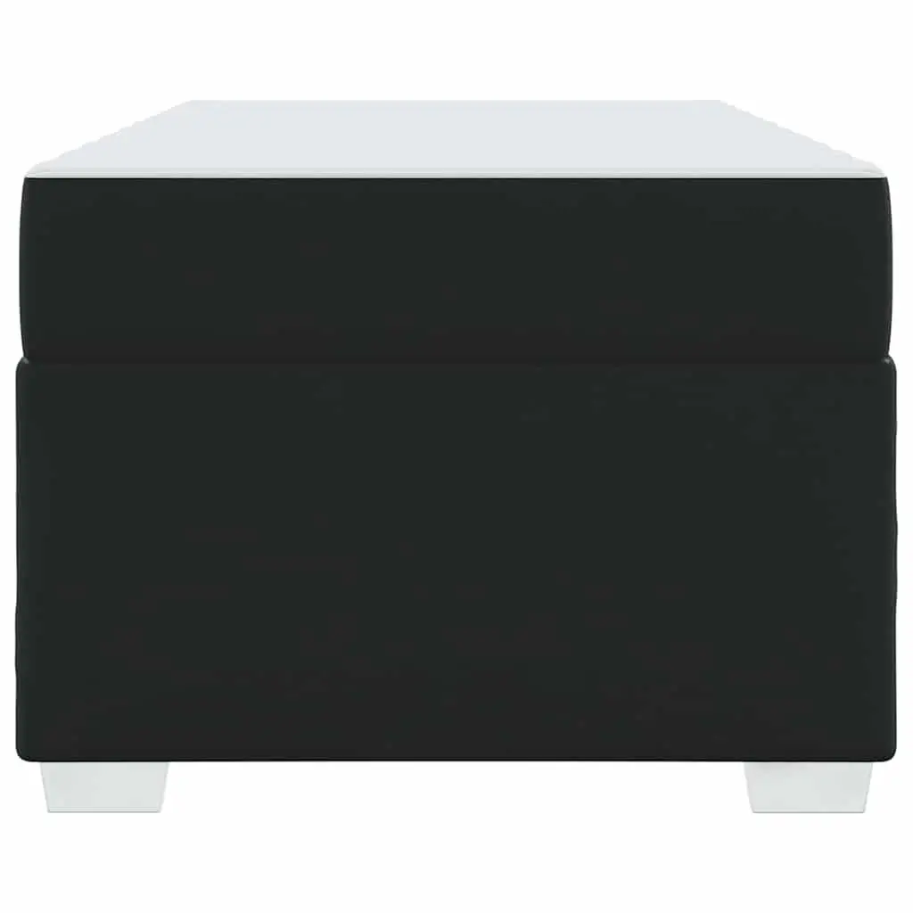 Bed Frame with Mattress for Bedroom Black 90 x 190 cm Modern Fabric