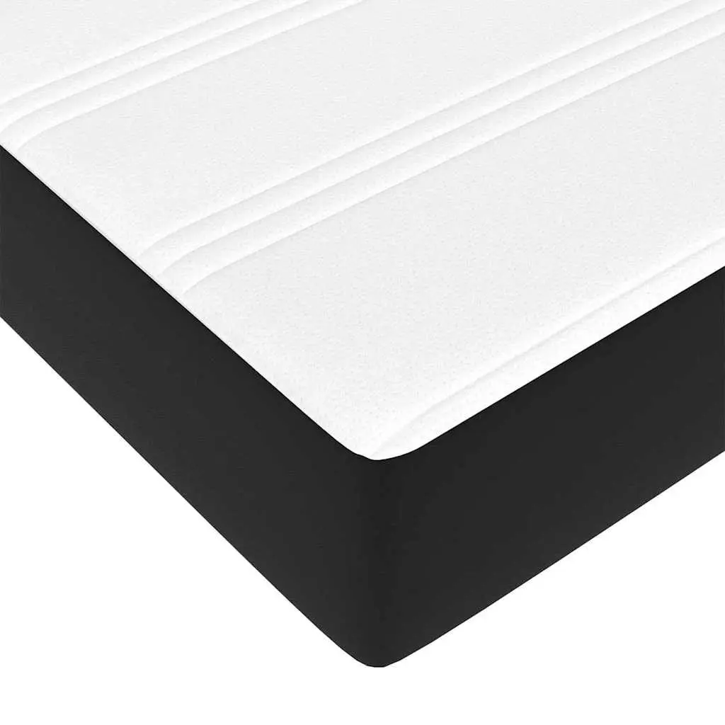 Bed Frame with Mattress for Bedroom Black 90 x 190 cm Modern Fabric