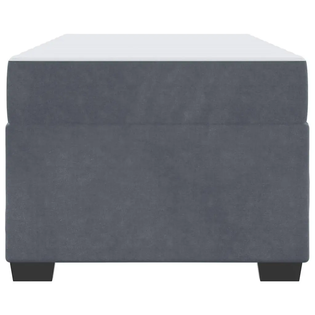 Bed Frame with Mattress Grey 90 x 190 cm Fabric Upholstered Bedroom Furniture