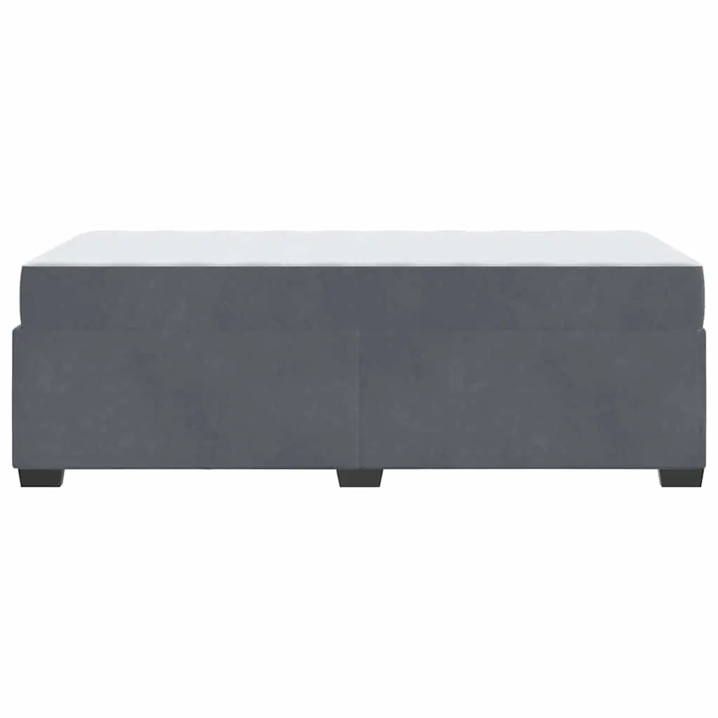 Bed Frame with Mattress Grey 90 x 190 cm Fabric Upholstered Bedroom Furniture
