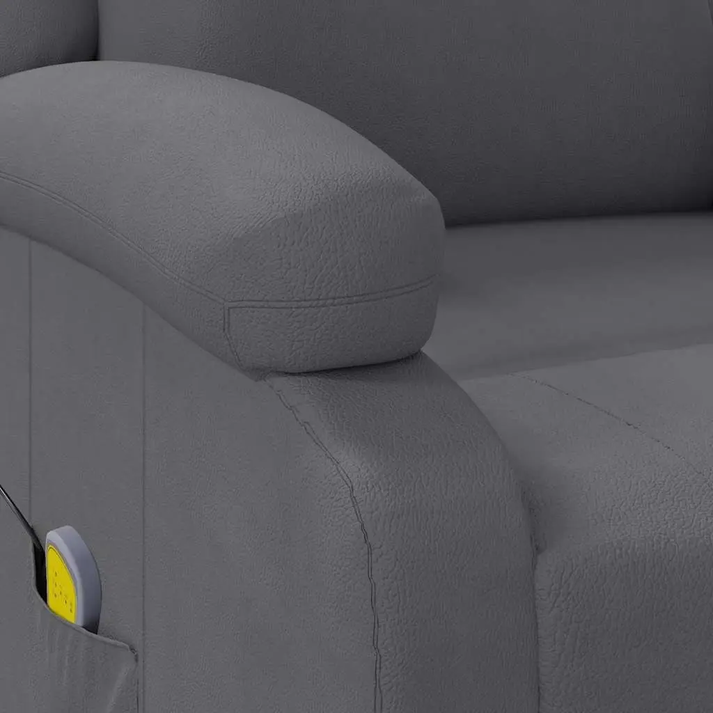 Electric Massage Chair for Relaxation Grey Reclining Manual 3 Positions