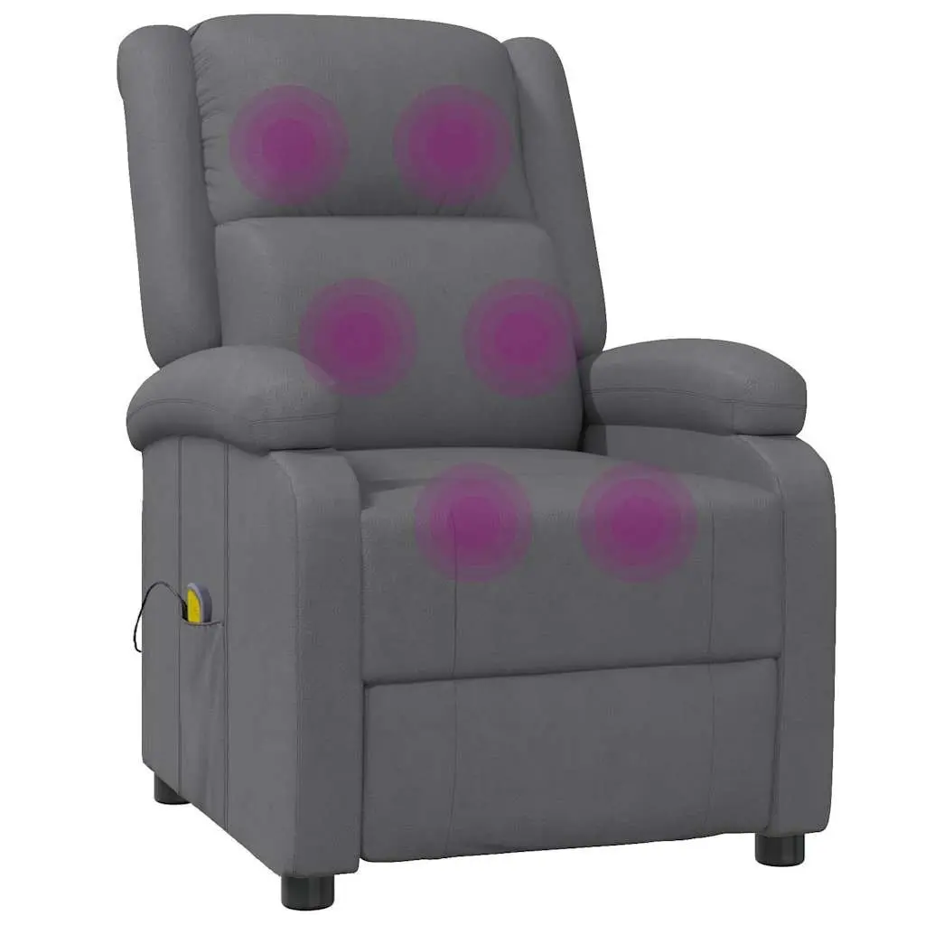 Electric Massage Chair for Relaxation Grey Reclining Manual 3 Positions