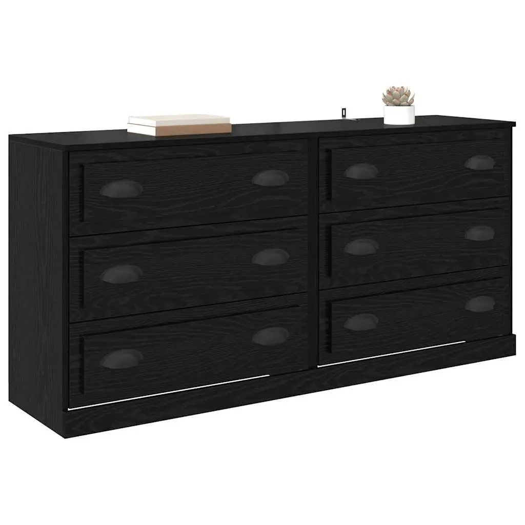 Sideboard Black Modern Storage Cabinet 70 x 35.5 x 67.5 cm Engineered Wood