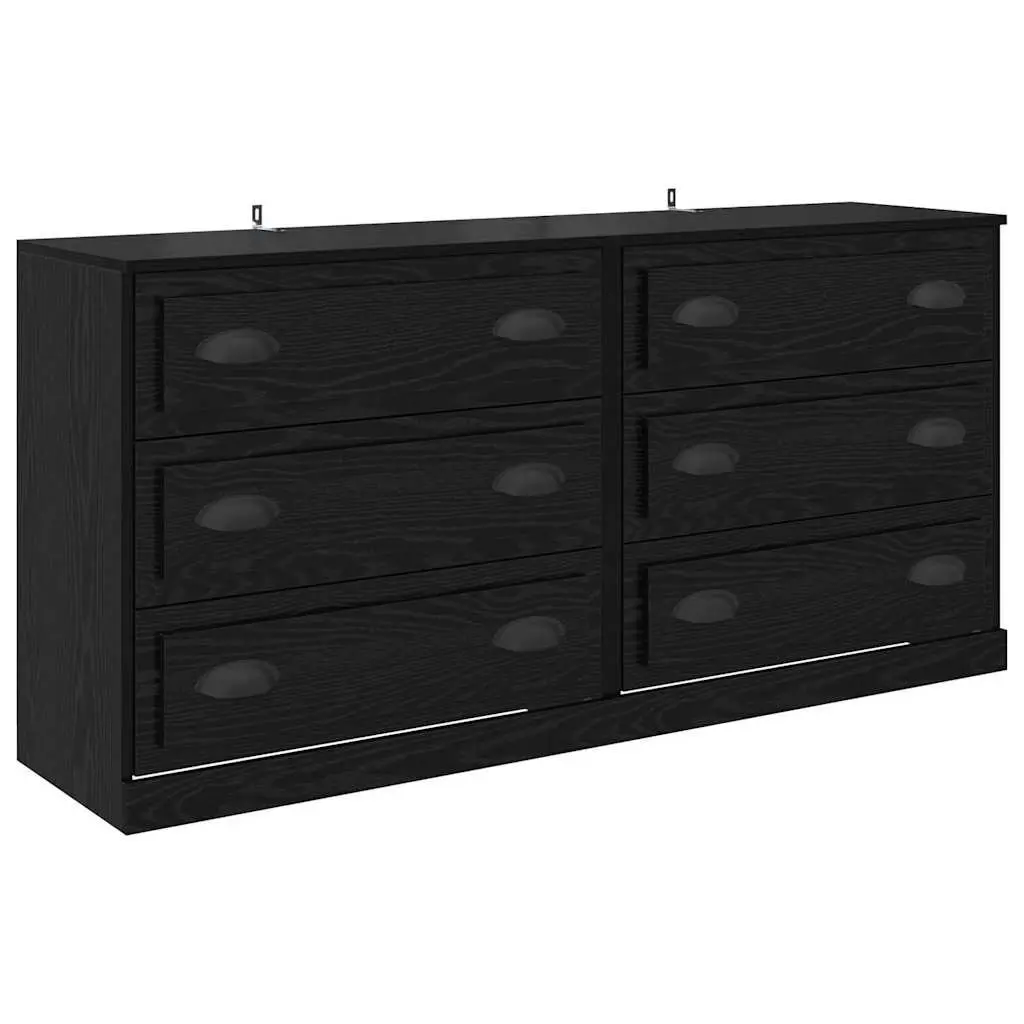 Sideboard Black Modern Storage Cabinet 70 x 35.5 x 67.5 cm Engineered Wood