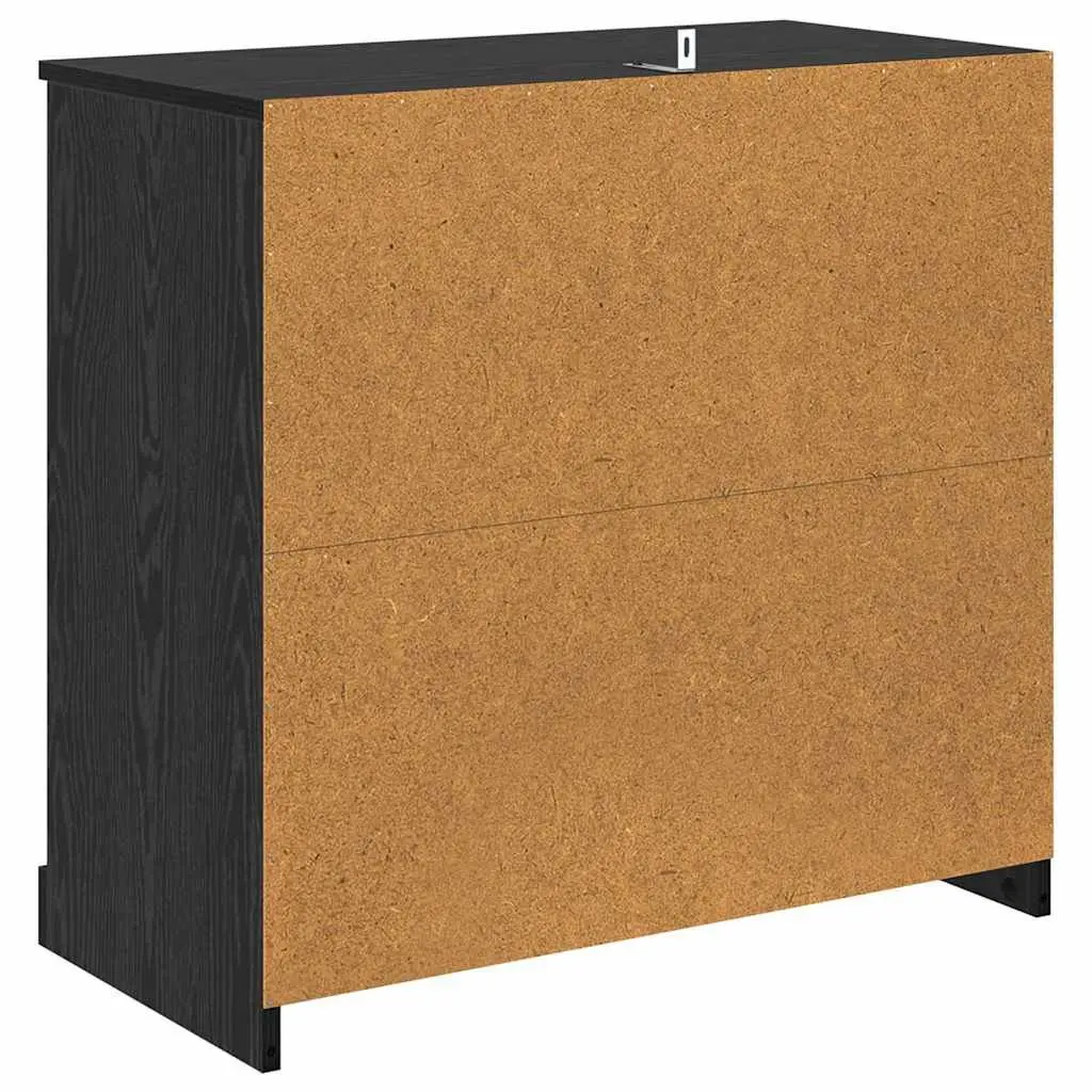 Sideboard Black Modern Storage Cabinet 70 x 35.5 x 67.5 cm Engineered Wood