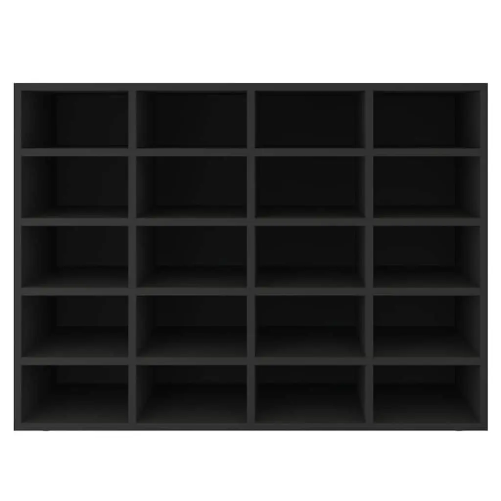 Shoe Rack Organiser Wall Mount 20 Compartments Black Storage Cabinet