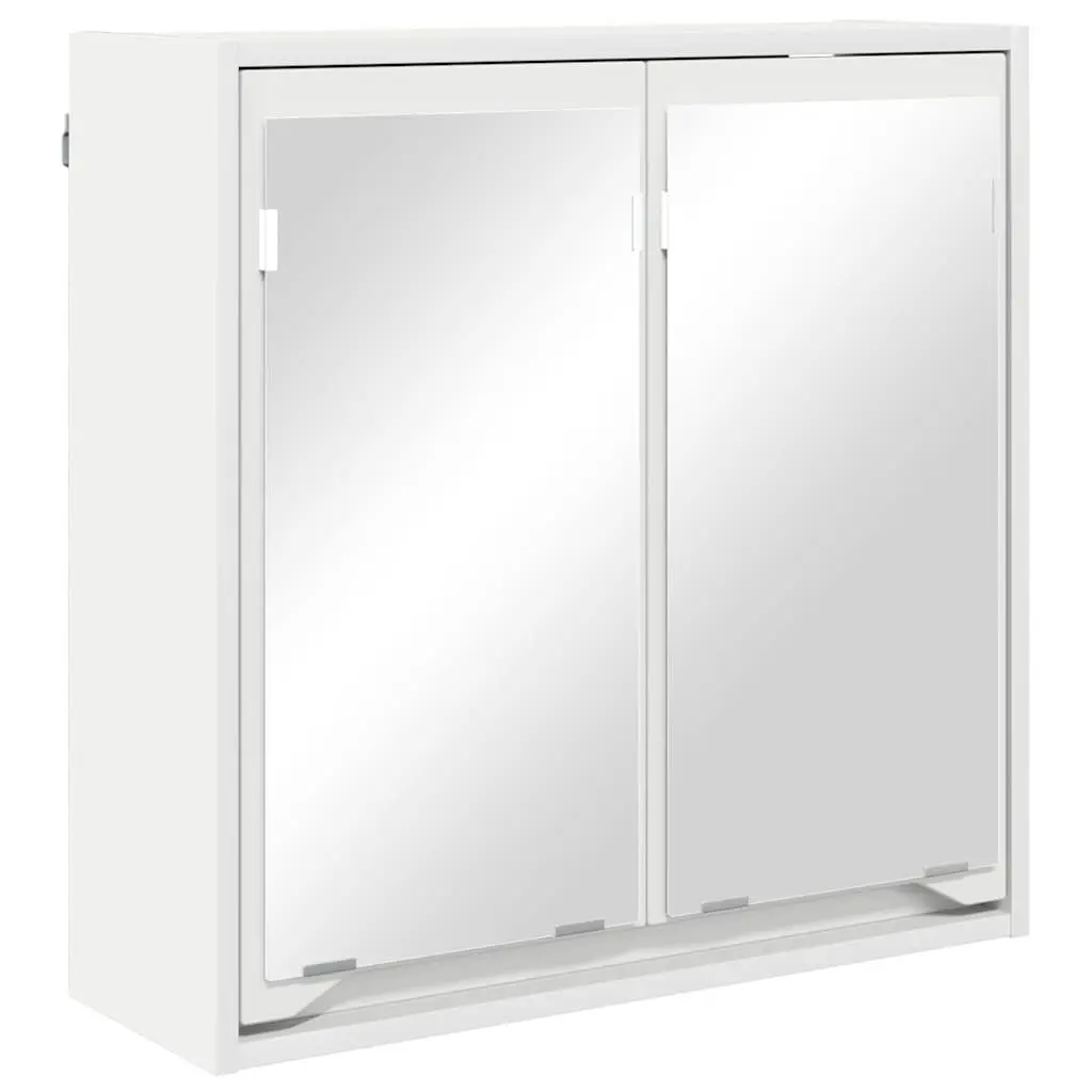4 Piece Modern Bathroom Set White Storage Cabinets Basin Mirror Vanity