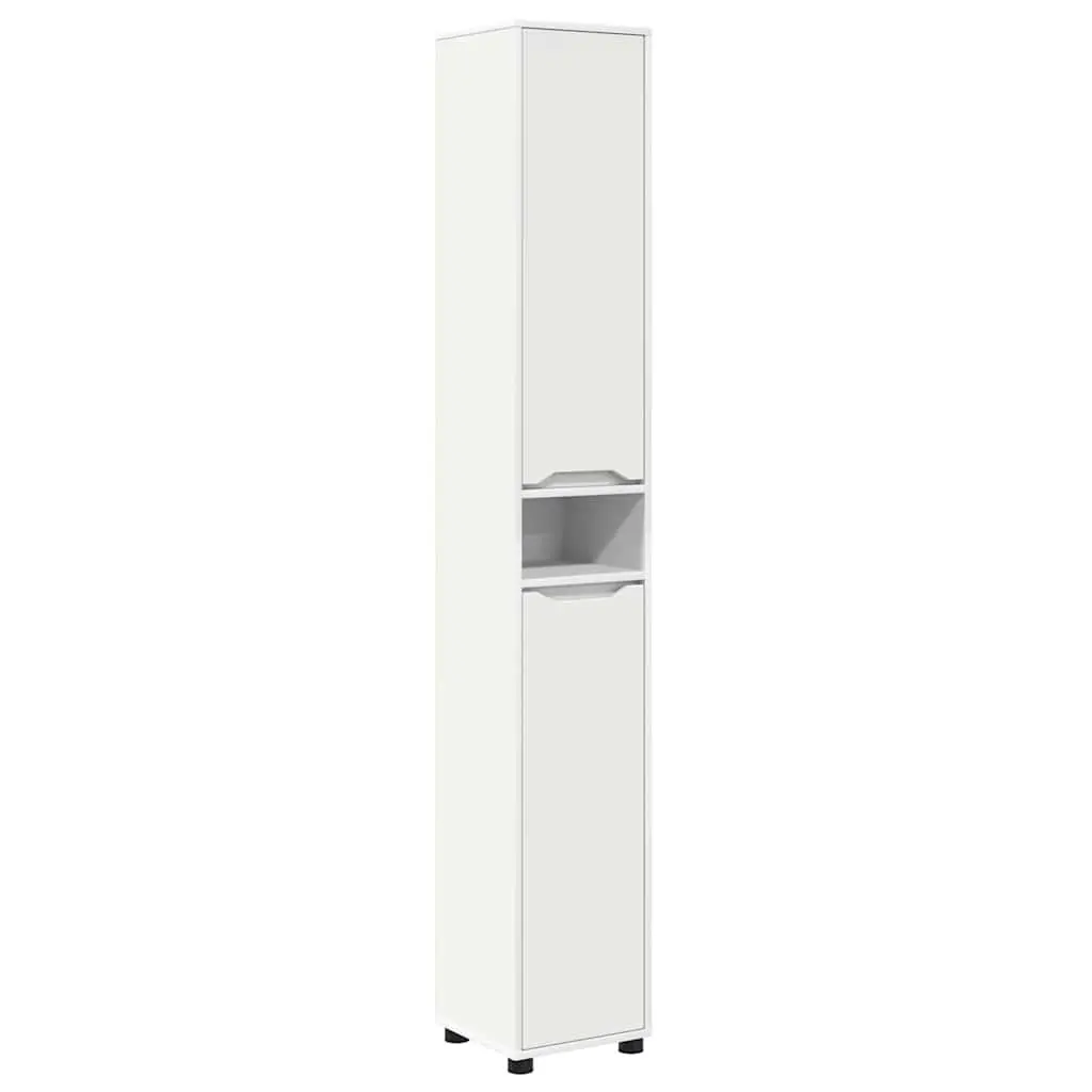 4 Piece Modern Bathroom Set White Storage Cabinets Basin Mirror Vanity