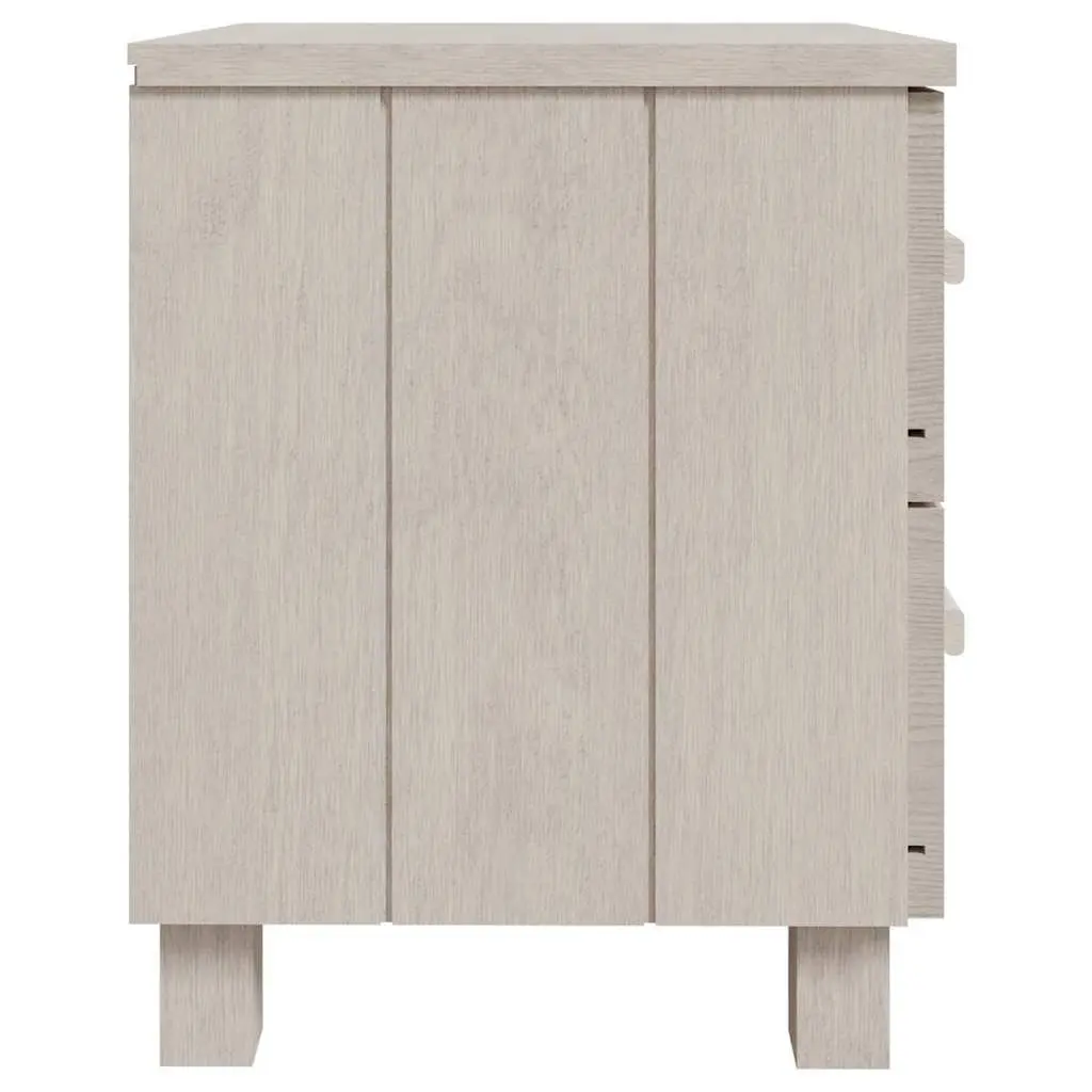 Bedside Tables Pair White Wooden Nightstands 40 x 35 x 44.5 cm