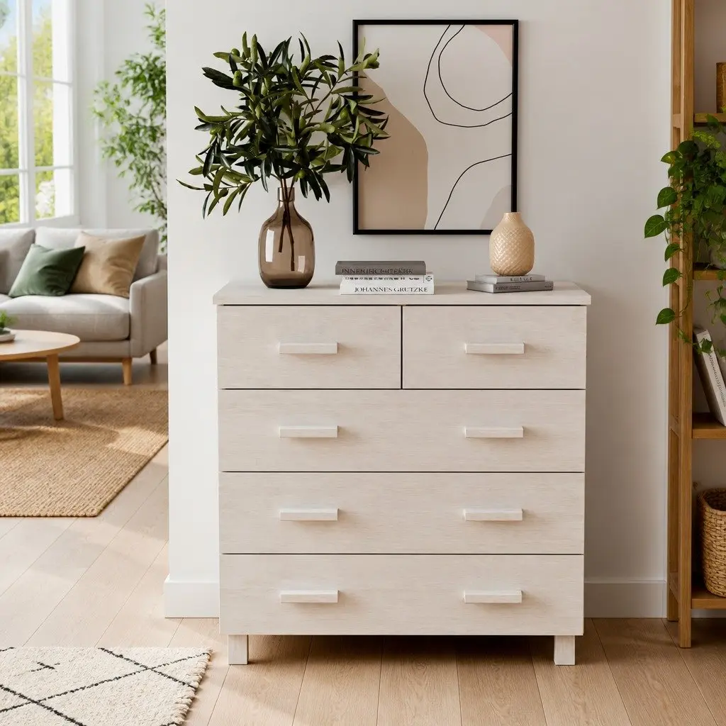Sideboard Buffet for Living Room Dining Room Hallway 79x40x80 cm Solid Pine Wood Drawer Cabinet