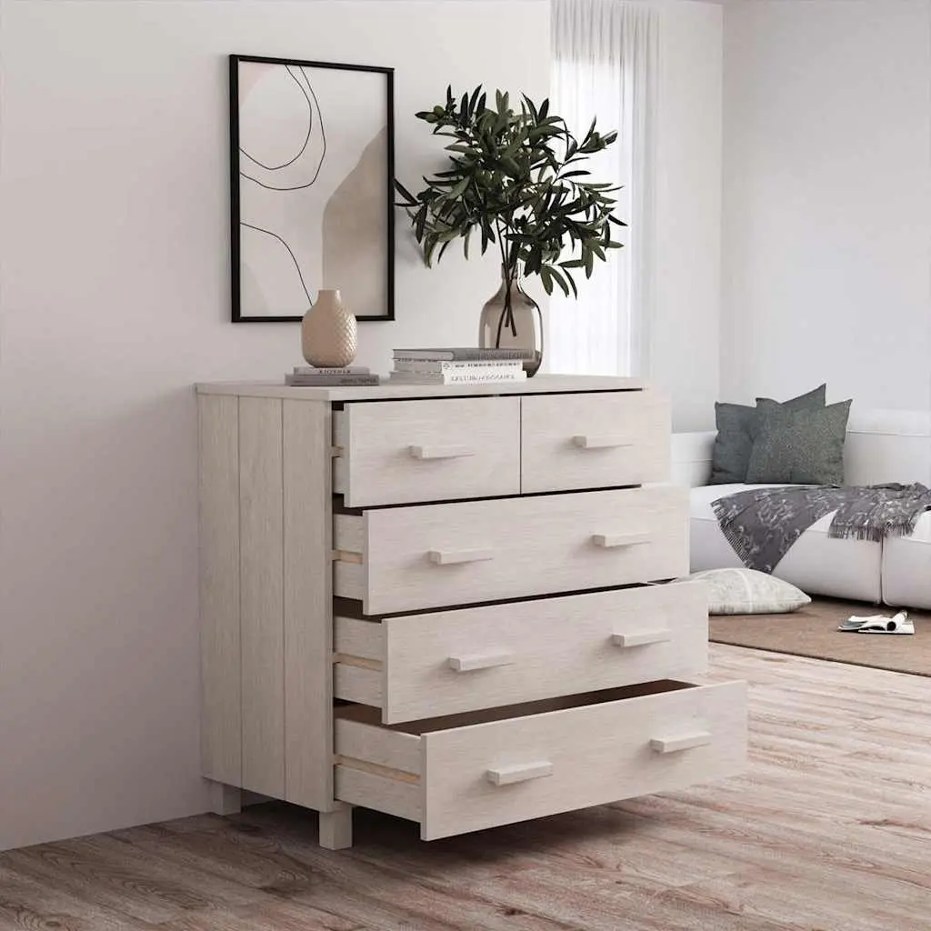 Sideboard Buffet for Living Room Dining Room Hallway 79x40x80 cm Solid Pine Wood Drawer Cabinet