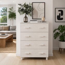 White Wooden Sideboard Cabinet: 79W x 40D x 103.5H cm
