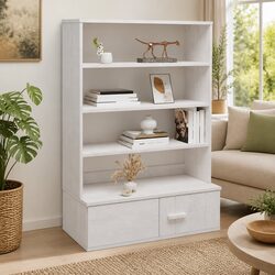 Dimensions and Details of White Solid Pine Highboard Top