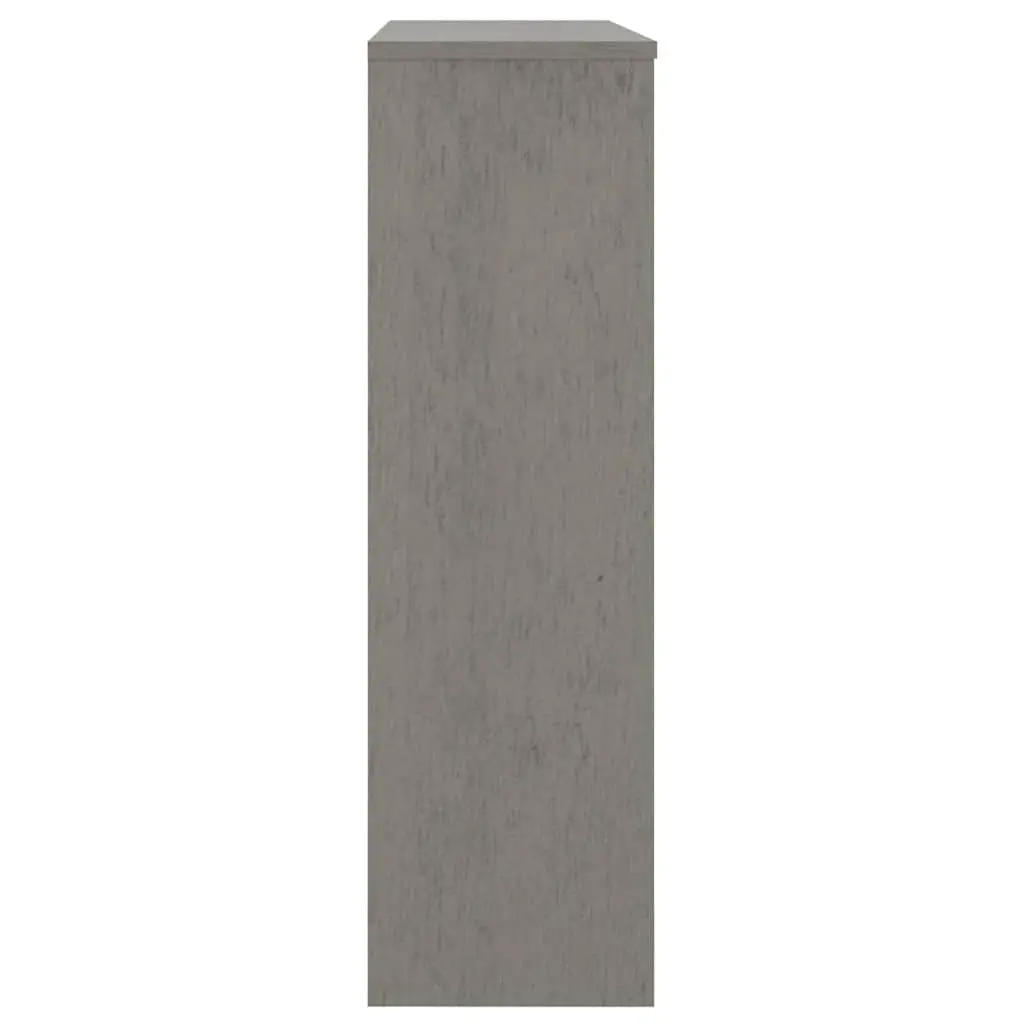 Grey Solid Wood Highboard with Three Shelves 90x30x100cm