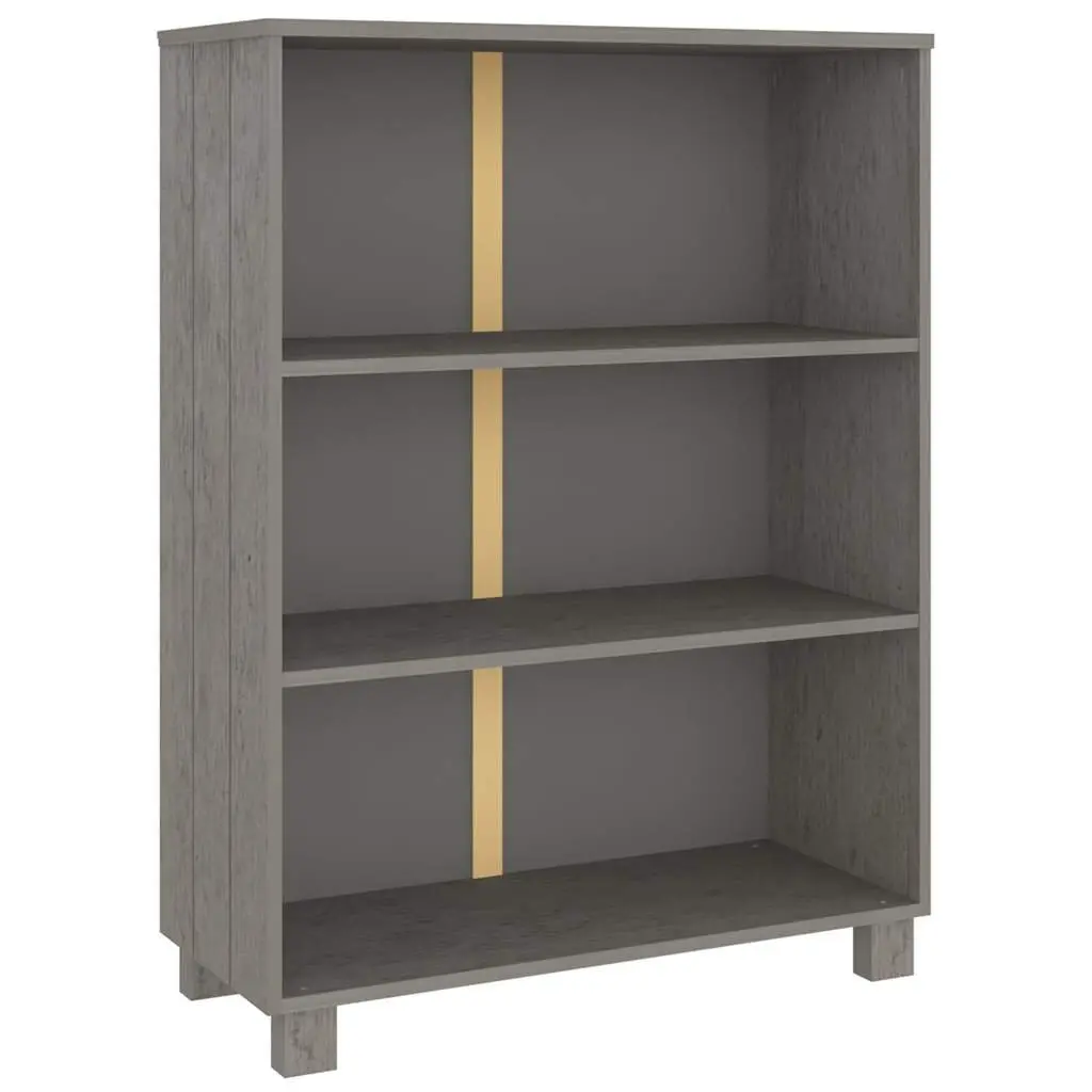 Book Cabinet 85x35x112cm 3-Shelf Storage Shelving Unit Light Grey Standing