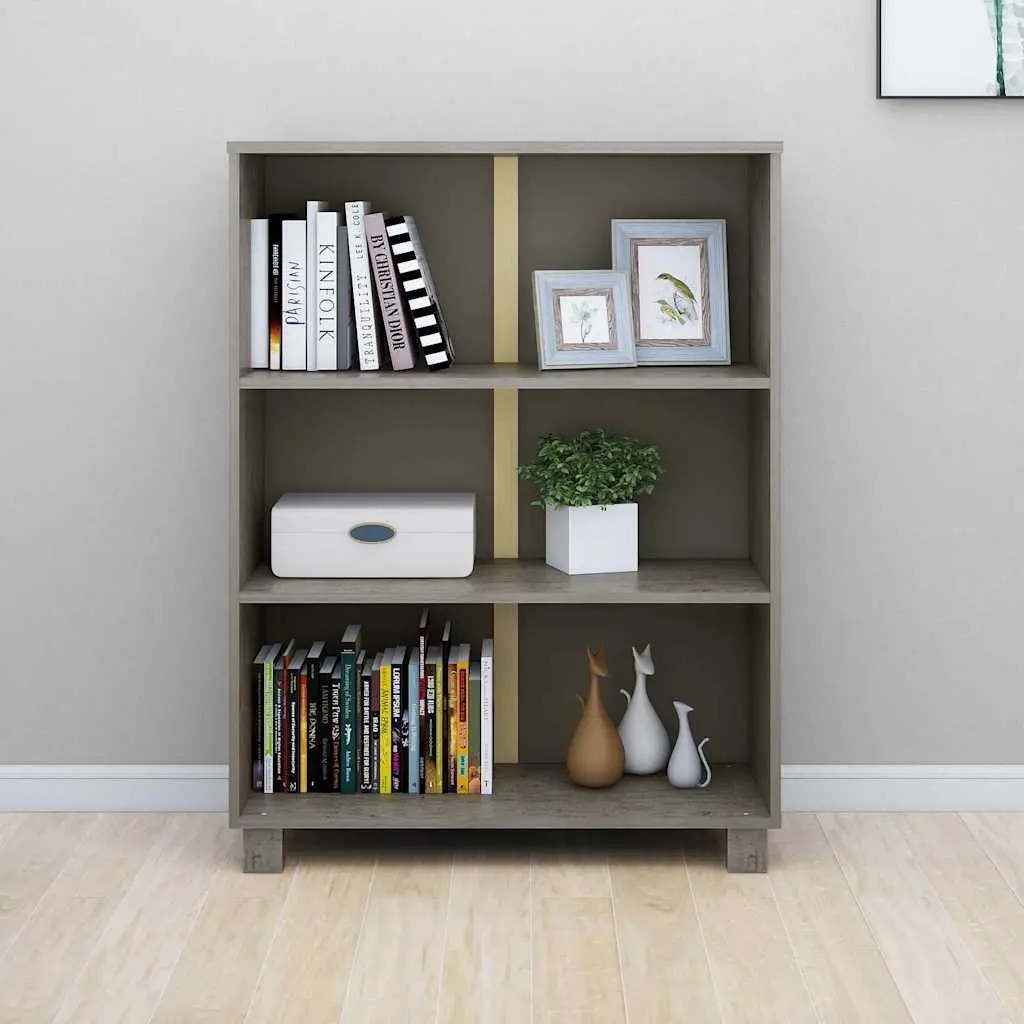 Book Cabinet 85x35x112cm 3-Shelf Storage Shelving Unit Light Grey Standing