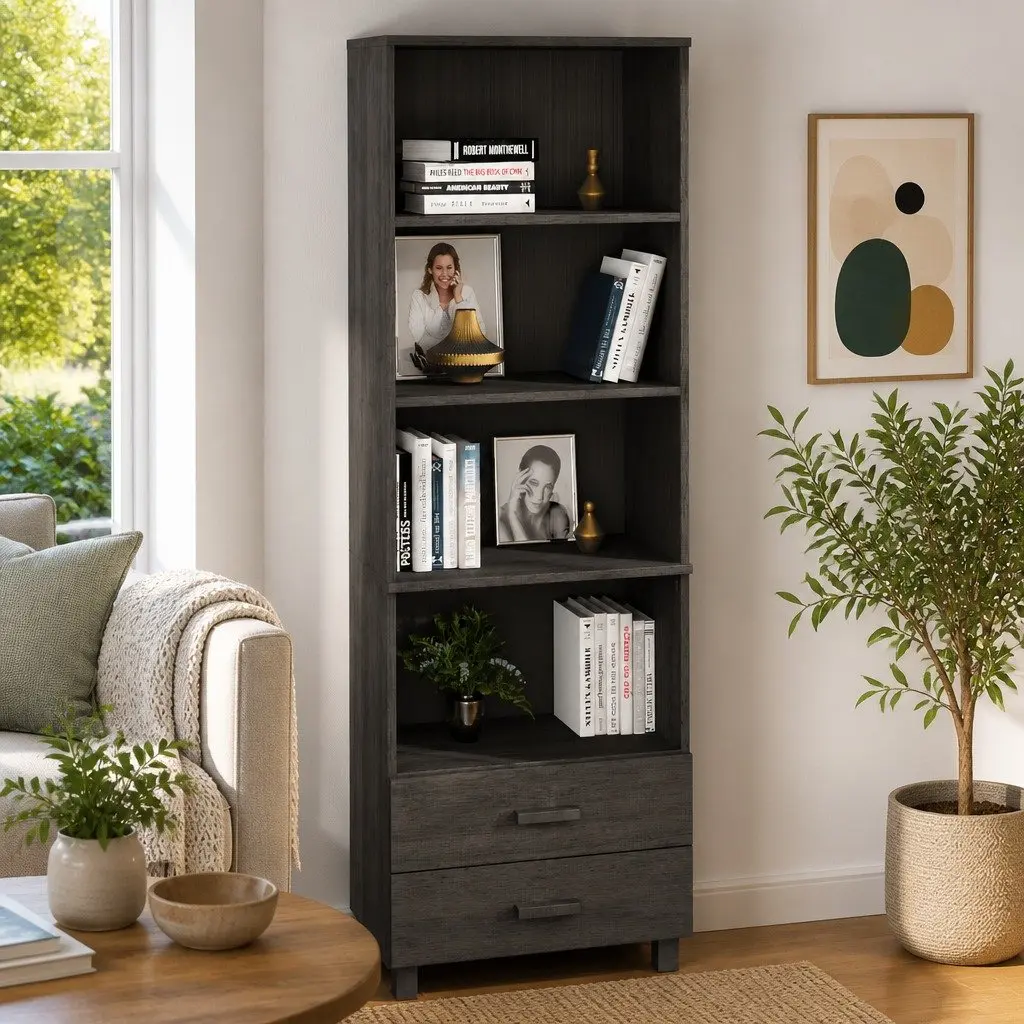 Highboard Storage Light Grey Solid Pine Wood 60x35x180 cm