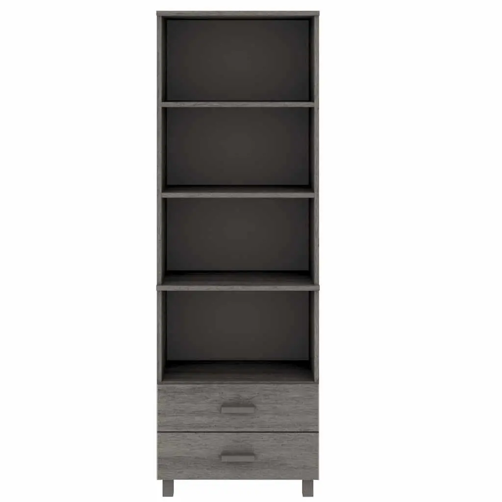 Highboard Storage Light Grey Solid Pine Wood 60x35x180 cm